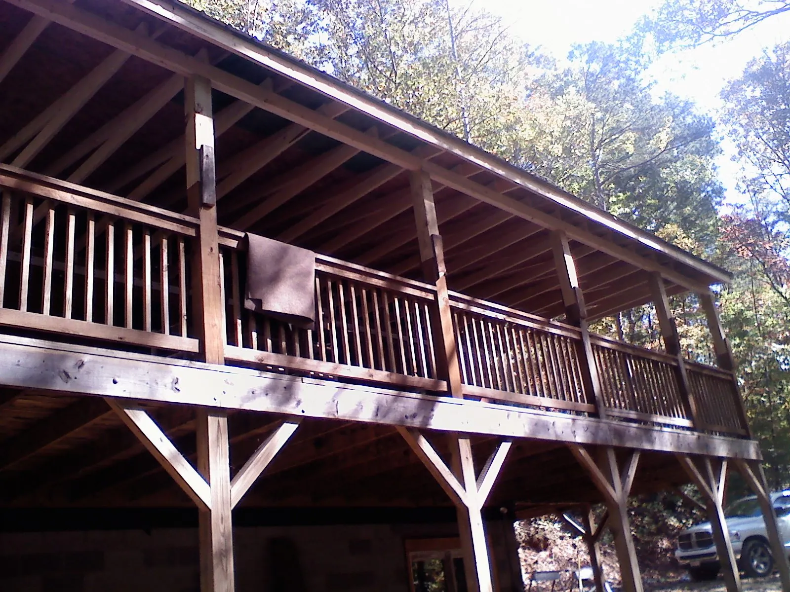 Timber framing under a new elevated porch and deck — Roof Leak Repair in Southfields by Roofing Brothers
